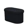 Taburete Plegable de Terciopelo Redondo para el Hogar, Taburete para Cambiar Zapatos, Taburete de Almacenamiento Multifuncional para Artículos Varios, Taburete Plegable de Almacenamiento con Botones de Terciopelo Teddy
