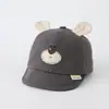 Nova Touca de Baseball para Bebê para Primavera, Bordado de Ursinho Fofo, Aba Macia, Adequada para Meninos e Meninas, Touca de Baseball para Bebês e Crianças Pequenas, Pode Ser Usada ao Contrário