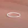 Anillo S999 de Plata Pura Geométrico Estilo Antiguo Liso para Mujer, Sensación de Lujo Ligero de Gama Alta, Anillos de Pareja Mate Personalizados al por Mayor