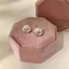 Aretes de Bolas de Lana Versátiles de Lujo Ligero Estilo Coreano para Mujer Exquisitos y Pequeños Nuevos Aretes de Diseño Nicho Simple