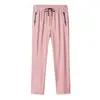 Suministro Exclusivo Transfronterizo de Pantalones Largos Casuales para Mujer, Diseño Simple de Secado Rápido Transpirable con Bolsillos, Cremallera, Cordón, Cintura Elástica, Más Vendido en Amazon