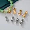 Colgante de Campana Vajra Incrustado de Diamantes de Plata de Ley S925 Separador para Pulsera de Joyería DIY con Cuentas Accesorios para Pulseras de 108 Cuentas