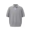 Polo de Punto Retro Simple Estilo Old Money para Hombres y Mujeres, Top Transpirable Estilo Perezoso de Media Manga para Verano