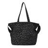Bolso de hombro con estampado de leopardo otoño/invierno 2026, bolso tote de gran capacidad para el trabajo, bolso cruzado casual de lona para mujer