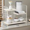Estante de Almacenamiento para Cafetera de Escritorio Mesa de Comedor Encimera Almacenamiento de Tazas Mesa de Exhibición Oficina Soporte para Tazas de Utensilios de Café Estante Elevado