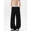 Calça de moletom Maison Margiela cleanfit scimitar masculina outono marca tendência calça americana pesada perna reta perna larga casual calça comprida