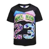 Camiseta Engraçada Inovadora Masculina Transfronteiriça Roupas Transfronteiriças Masculina Europeia e Americana Gola Redonda Impressão Digital 3D Camiseta Masculina de Manga Curta
