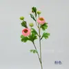 Flor Artificial de Seda con 5 Cabezas, Tallo Único, para Exhibición en Vestíbulo de Hotel, Decoración de Florero de Piso en Sala de Estar y Colocación en Vitrina de Ventana