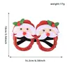 Gafas Decorativas Navideñas Monturas Accesorios para Fiestas Infantiles Gafas con Cuernos de Reno de Papá Noel Decoración Navideña Regalos