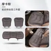 Nuevo cojín para asiento de coche perforado piel nappa cojín avanzado para asiento de coche engrosado antideslizante cojín para asiento delantero y trasero de cinco plazas