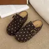 Zapatos Birkenstock Retro de Lunares con Suela Gruesa Semiabiertos para Mujer 2026 Nuevo Otoño Aumentan la Altura Interior Suela Suave Zapatillas de Punta Cerrada para Mujer