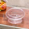 Caja de Embalaje Redonda Transparente para Fruta Cortada Desechable Lichi Arándano Piña Caja de Embalaje para Fruta Fresca con Tapa 800g