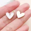 20 Estilos de Pingentes de Liga de Flor Tulipa Coração Gota de Óleo Branca Acessórios de Joias para DIY Colar Pulseira Chaveiro