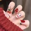 Novas Unhas Vestíveis Estilo Ins de Verão, Adesivos de Unha Puro Desejo Que Realçam a Pele, Peças de Unha Removíveis, Estilos Longos e Curtos, Peças de Unha Prontas