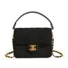 Bolso Bandolera Estilo Pequeño Fragancia Cuadros de Diamantes Cadena Bolso Infantil Otoño 2026 Nuevo Moda de Gama Alta Versátil de Mano Hombro Diagonal