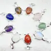 Venta Caliente Transfronteriza Joyería Europea y Americana Accesorios para Collares Cristal Natural Ágata Piedra Preciosa Colgante de Pingüino Aleación Accesorios Ecológicos