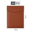 Bolsa de Archivo A4 de Cuero Bolsa de Archivo de Información para Oficina de Negocios Bolsa de Archivo de Almacenamiento de Gran Capacidad Engrosada Impermeable Maletín