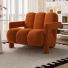 Sillón individual tipo crema, mueble de diseñador para sala de estar, dormitorio, balcón, apartamento pequeño, silla de ocio de lujo ligero, modelo popular en línea