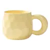 Caneca Creme, Caneca de Cerâmica com Aparência Sofisticada, Caneca Grossa de Cor Sólida para Atacado, Caneca de Água Doméstica, Caneca de Café de Grande Capacidade