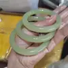 Al por mayor Clima Jade Afgano Lago Agua Verde Verde Antiguo Material Pulsera Azul y Blanca Color Agua Clara Hielo Barra Redonda