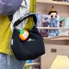 Bolso Cruzado de Tela Fresca Color Caramelo con Cordón para Mujer, Bolso de Mano Ligero de Tela Plegada para Estudiantes, Viajes Diarios y Uso Casual