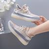 2024 Sapatos de Malha Respirável Coconut Flying para Casal Primavera e Outono Novo Estilo Coreano Solado Macio Versátil Leve para Corrida Sapatos de Gelatina para Mulheres