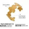 Joyería de Pieza Declaratoria con Flores Exageradas, Líneas de Mariposa y Diseños de Hojas; Pulsera Abierta de Acero Inoxidable Chapada en Oro de 18 Quilates; Accesorio de Muñeca para Mujer Vintage