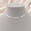 Joia transfronteiriça simples corrente de cobra multicamadas corrente clavicular colar requintado com pingente para mulheres