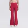 Pantalones de yoga de cintura alta ligeramente acampanados para mujer, diseñados para realzar las caderas, aplanar el abdomen y crear un efecto adelgazante. Estos pantalones acampanados ofrecen una sensación cómoda y casi imperceptible con tela elástica, similar a una nube, perfectos para Pilates y fitness.