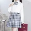 Camisa Básica Original JK Uniforme Genuíno Estilo Japonês Branco Leitoso com Gola Redonda Versátil Top de Verão para Estudante