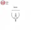 Aleación de Titanio F136 Base Hueca de Rosca Externa de Tres Puntas Arete para Lóbulo Piercing para Labio Piercing para Lengua Base de Púa de Repuesto Accesorios de Joyería para Piercings