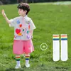 Conjunto de Ropa de Verano para Niños y Niñas, Atuendos para Hermanos, Camisas de Nuevo Estilo 2026, Uniformes de Clase de Manga Corta, Ropa para Actuaciones