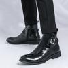 Zapatos de Hombre Talla Grande Transfronteriza Otoño e Invierno Nueva Llegada Botas de Cuero Moda Estilo Británico Zapatos Casuales de Cuero para Hombre Botines Chelsea de Moda