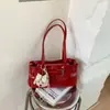 2026 Nova Bolsa de Axila Estilo Coreano Nicho Retrô Estilo Motociclista, Bolsa Baguete Feminina de Ombro Único da Moda
