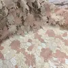 Tela de encaje hueco de dos colores clásica Falda de encaje floral con tacto de algodón Tela de encaje Tela de encaje Fabricante de tela