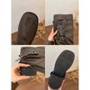 Aumento de Altura de 5 cm ~ Hebilla de Cinturón Retro Desgastada Botas Vaqueras Western para Mujer en Otoño e Invierno Botas Altas Hasta la Rodilla Botas de Caballero