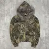 Comércio Exterior Cardigan Retrô Americano Patchwork Top Novo Outono e Inverno Com Capuz Dupla Face Zíper Estampa de Leopardo Moletom Atacado
