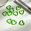 Anillo de Resorte Abierto Corazón de Amor Llavero Corazón de Amor Esmalte Horneado Colorido Aleación de Zinc Hebilla de Resorte Corazón de Amor Accesorios de Joyería Hebilla Colgante