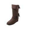 Botas de Boxeo de Gamuza con Punta Redonda para Mujer 2026 Estilo Nuevo con Aumento Oculto de Altura, con Cordones, Tejido Retro, Versátiles, Cómodas, Zapatos Casuales de Doble Uso