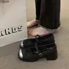 Zapatos Mary Jane 2025 para Mujer 2025 Primavera Nuevos Estilo Francés Retro Elegantes Suaves Puntera Cuadrada Tacón Alto Zapatos de Cuero Zapatos de una Sola Capa