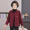 Abrigo corto de otoño para madre de mediana edad, elegante modelo nuevo 2026, top de talla grande para primavera y otoño para mujeres de mediana edad y mayores