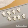 Decoraciones para Uñas de Flor Pequeña Famosas en Internet, Rhinestones para Uñas con Forma de Flor Doble Rosa de Cerezo de Aleación con Goteo de Aceite, Mini Accesorios para Uñas