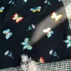 En Stock Tela Bordada de Algodón y Lino Estilo Japonés de Dibujos Animados Bordado Acolchado para Bolsas, Chalecos, Manualidades DIY Bordado Plano