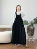 Moda Otoño 2026 Overol Holgado Recto para Mujer, Pantalones Falda de Pierna Ancha Versátiles Casuales Vintage