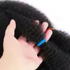 Trenza de crochet africana para el cabello 12 pulgadas Trenza Marley Afro Kinky banda de goma oruga desgarrada a mano