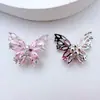 Cuentas Espaciadoras de Mariposa de Circonita Microincrustada Chapadas en Cobre con Cuatro Agujeros y Agujero Pasante Accesorios para Pulseras, Collares, Joyería DIY