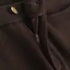 Pantalones de Lana Cepillada de Pierna Ancha para Mujer 2026 Otoño/Invierno Nuevos de Cintura Alta Modernos Pantalones Cortos Sueltos Versátiles Casuales