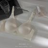 Suporte Macio de Gel Roupa Íntima Feminina Malha Decote Profundo Vazado Sem Aro de Aço Peça Única Simples Sem Costura Push-up Respirável Sutiã