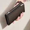 Carteira Masculina Bolsa de Mão Nova de Alto Padrão Masculina Longa Grande Capacidade Porta Cartões de Celular Estilo Zíper Alça de Mão