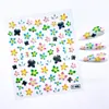 Estilo Ins Pegatinas para Uñas 5D en Relieve Caricatura Graffiti Flores Estéreo Moño Estilo Francés Pegatinas Navideñas para Uñas